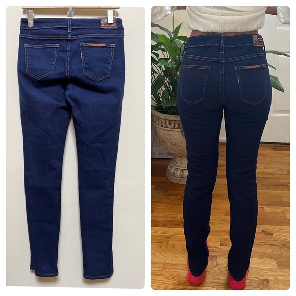 True Religion Halle Flag Embroidery Label Skinny Jean See Description Runs Small - Picture 2 of 11